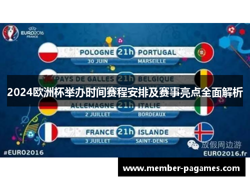 2024欧洲杯举办时间赛程安排及赛事亮点全面解析